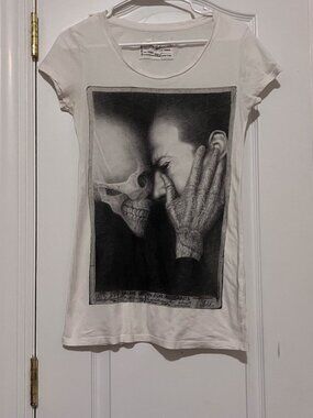 All Saints Rare "Laurie Lipton" Vintage Tete a Tete Tee UK 8
